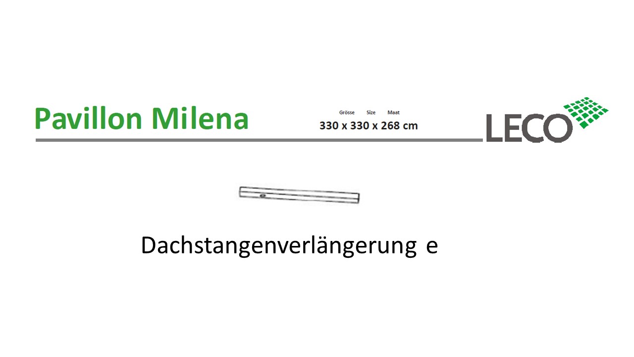 Dachstangenverlängerung e für Pavillon MILENA 3,3x3,3 m